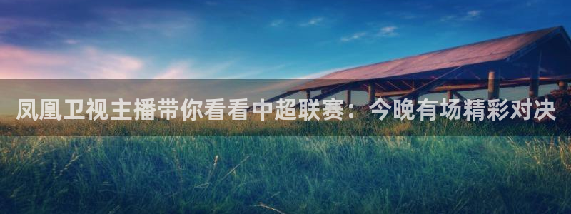 凤凰卫视主播带你看看中超联赛：今晚有场精彩对决